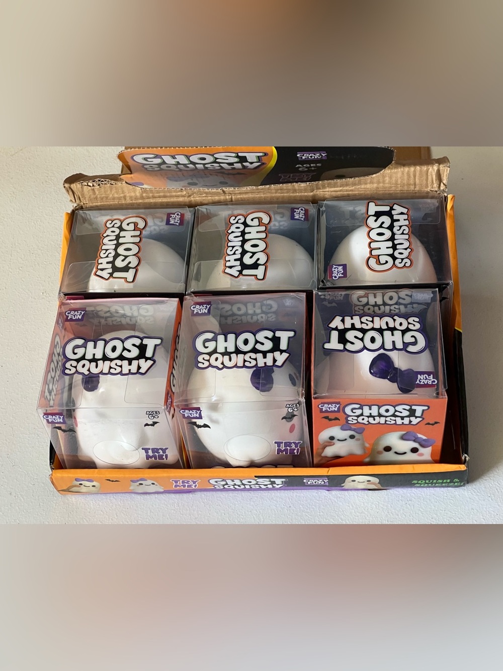 Halloween Ghost Squishy Box Set of 6